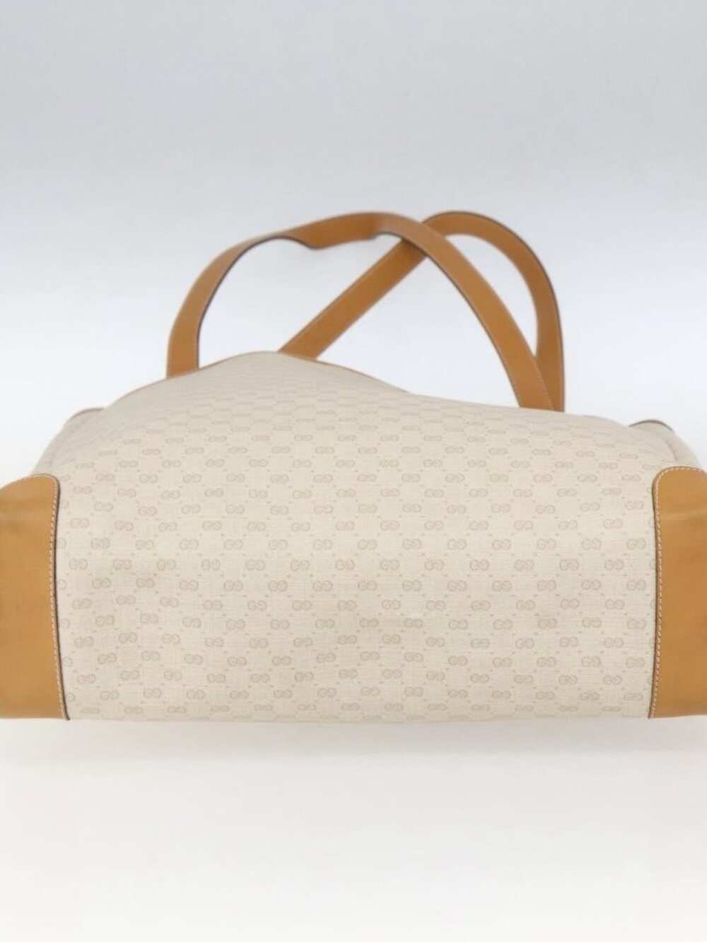 GUCCI Micro GG Supreme Tote Bag PVC Leather Beige Gold 002 115 0135 Auth BA9404 - Picture 6 of 16
